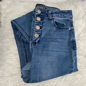 harper button up denim jeans